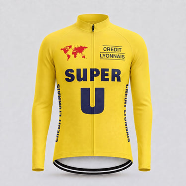 1989 Tour de France Yellow jersey Super U - Fignon - Long sleeve front