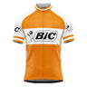 UK CLEARANCE - BIC Orange Retro Cycling Jersey Retro Cycling Jersey - Retro Peloton