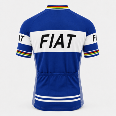 UK CLEARANCE - Fiat France Retro Cycling Jersey 1977 UK Clearance- Retro Peloton