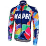 UK CLEARANCE - Mapei Retro Cycling Long Sleeve Jersey UK Clearance- Retro Peloton