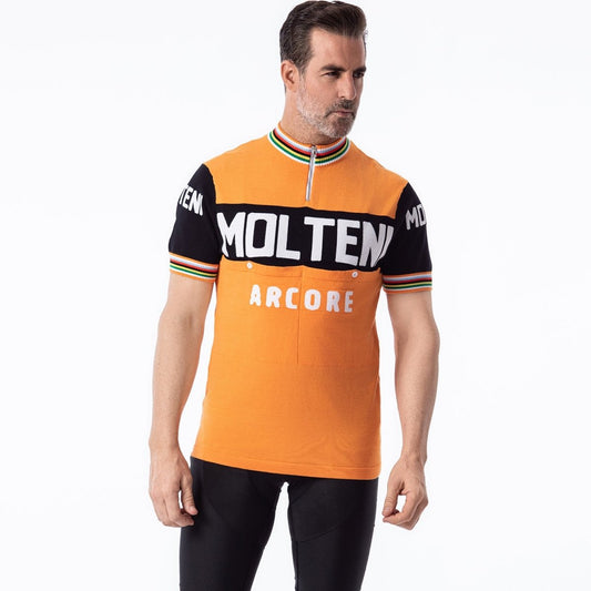 UK CLEARANCE - Molteni Merino Wool Blend - Retro Cycling Jersey Retro Wool Cycling Jersey - Retro Peloton