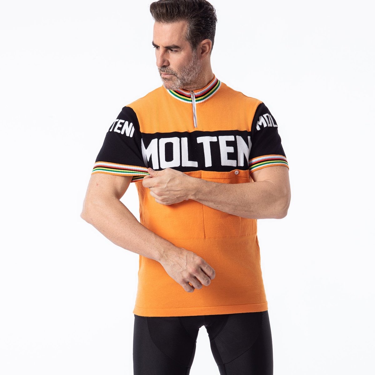 UK CLEARANCE - Molteni Merino Wool Blend - Retro Cycling Jersey Retro Wool Cycling Jersey - Retro Peloton