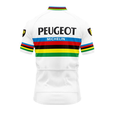 UK CLEARANCE - Peugeot BP Michelin Retro Cycling Jersey - World Champion Edition UK Clearance- Retro Peloton
