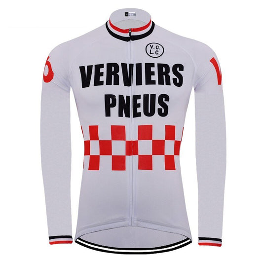 Verviers Pneus Retro Cycling Jersey (with Fleece Option) Retro Cycling Jersey - Retro Peloton