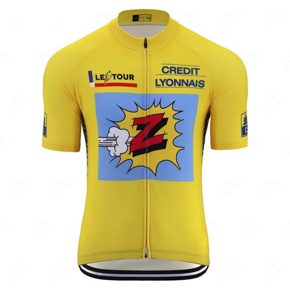 Vetements Team Z Yellow Retro Cycling Jersey Retro Cycling Jersey - Retro Peloton