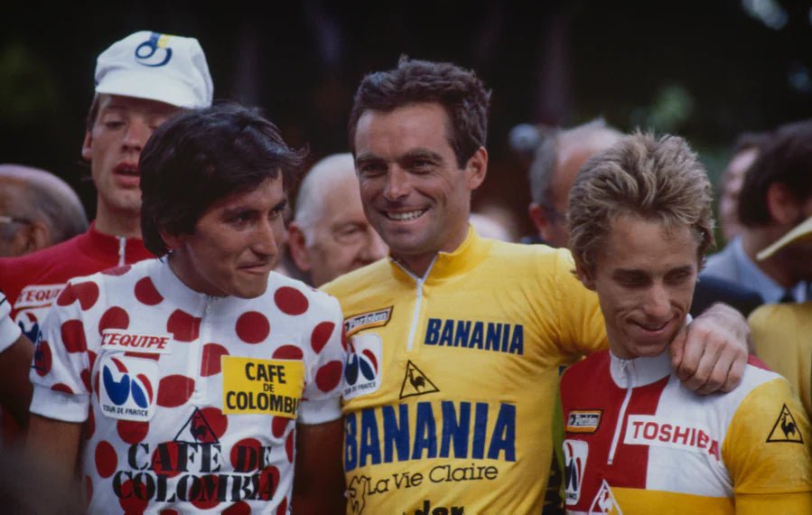 1985 Tour De France Yellow Retro Jersey - Hinault Retro Cycling Jersey- Retro Peloton