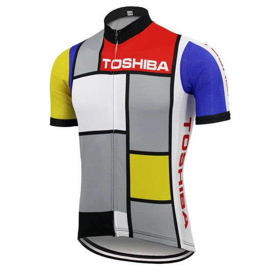 1989 Toshiba Look Retro Cycling Jersey Bicycle Jersey- Retro Peloton