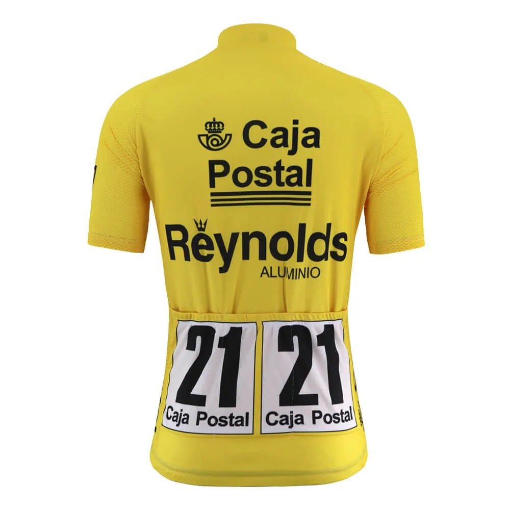 1989 Vuelta a Espana Winners Yellow Retro Cycling Jersey - Delgado Retro Cycling Jersey- Retro Peloton
