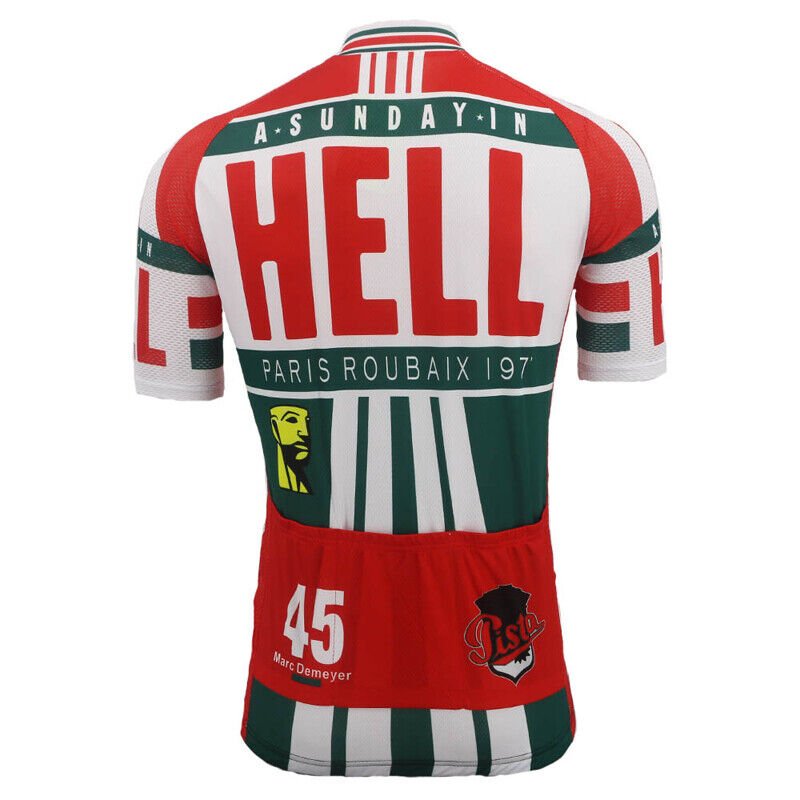 A Sunday in Hell Paris-Roubaix Retro Cycling Jersey Retro Cycling Jersey- Retro Peloton