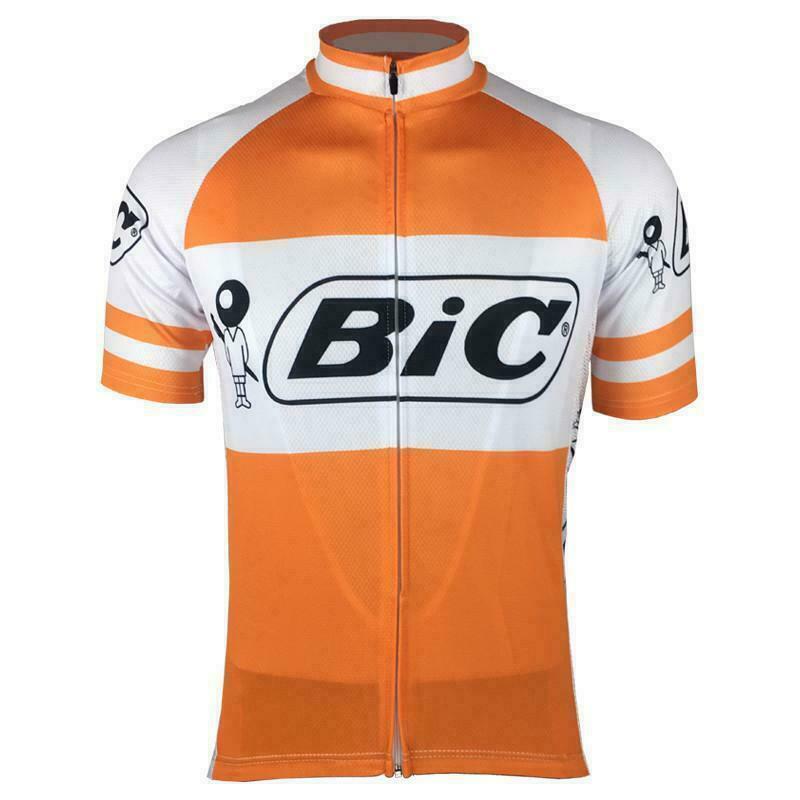 BIC Orange Retro Cycling Jersey Retro Cycling Jersey- Retro Peloton
