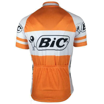BIC Orange Retro Cycling Jersey Retro Cycling Jersey- Retro Peloton