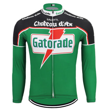 Chateau d'Ax Gatorade Retro Cycling Jersey Long Set (With Fleece Option) Retro Cycling Set - Retro Peloton
