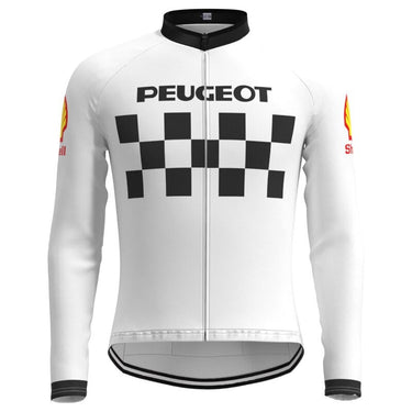 Classic 1960s Peugeot Retro Cycling Jersey Long Set (With Fleece Option) Retro Cycling Set - Retro Peloton