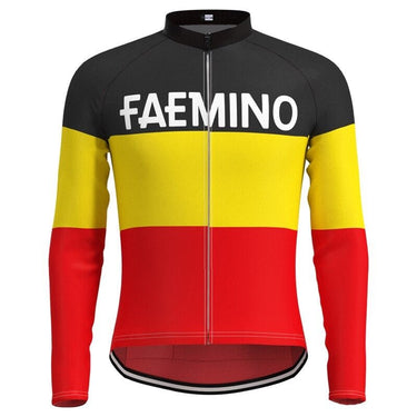 Faemino Retro Cycling Jersey Long Set (With Fleece Option) Retro Cycling Set - Retro Peloton