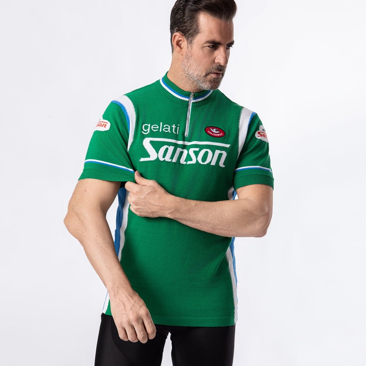 Retro wool shop cycling jersey