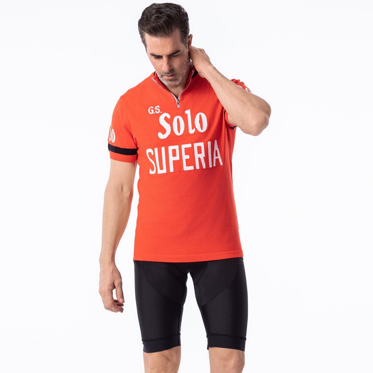 GS Solo Superia Merino Wool Retro Cycling Jersey