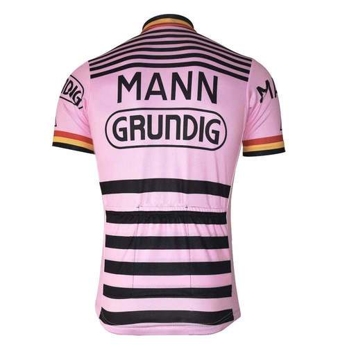Mann Grundig Pink Retro Cycling Jersey Retro Cycling Jersey- Retro Peloton