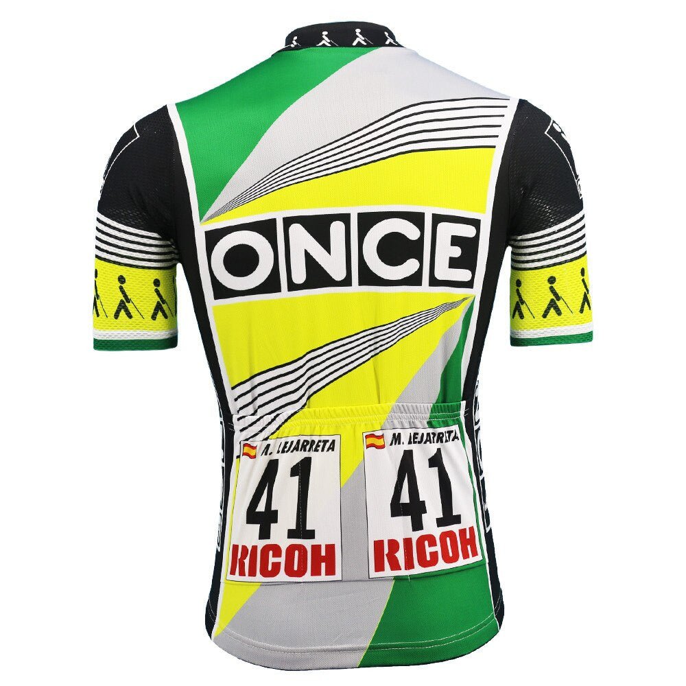 ONCE 1990 jersey Retro Cycling Jersey- Retro Peloton