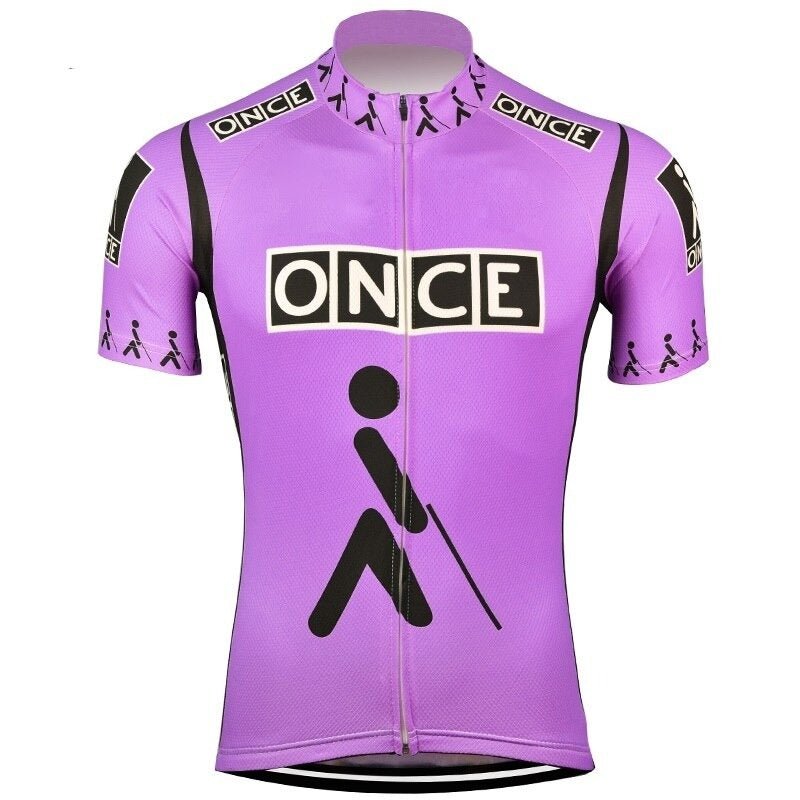 Ensemble maillot et short de cyclisme rétro ONCE Ensemble maillot et short de cyclisme rétro ONCE