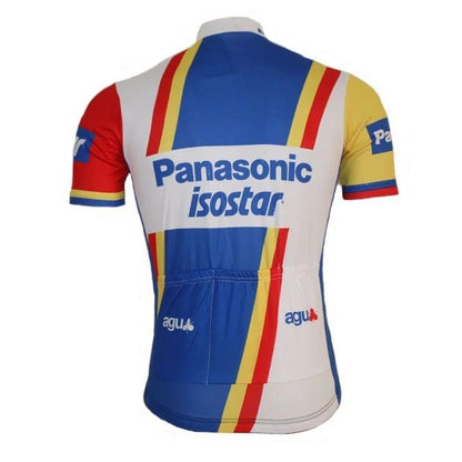Panasonic Isostar cycling team jersey Retro Cycling Jersey- Retro Peloton