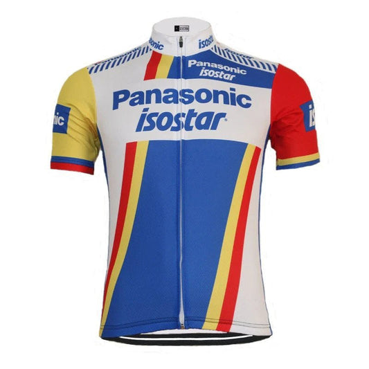 Panasonic Isostar team jersey Retro Cycling Jersey- Retro Peloton