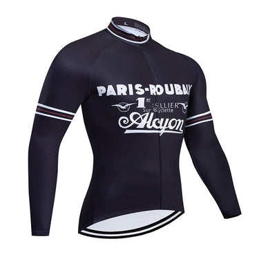 Paris - Roubaix Retro Cycling Jersey Long Set (With Fleece Option) Retro Cycling Set - Retro Peloton