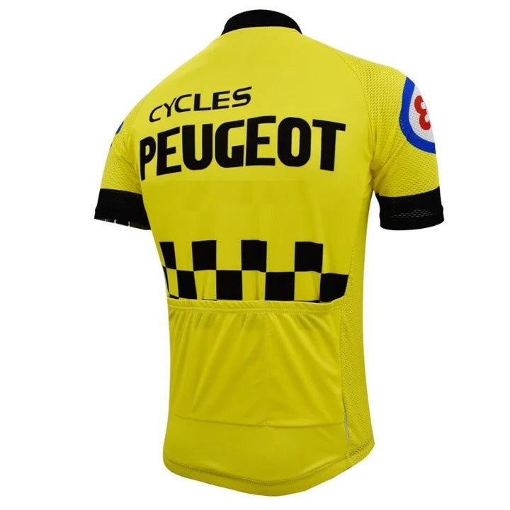 Peugeot Yellow Retro Cycling Jersey 1976-1981 Retro Cycling Jersey- Retro Peloton