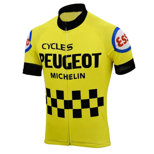 Peugeot Yellow Retro Jersey 1976-1981 Retro Cycling Jersey- Retro Peloton