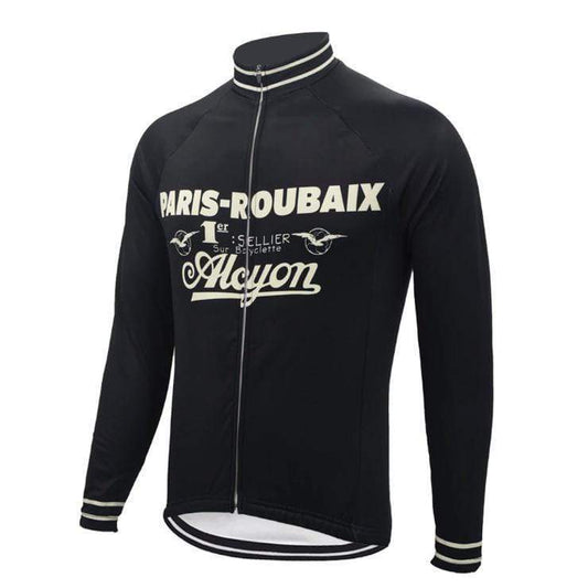 Retro Paris-Roubaix Alcyon Classic Long Sleeve Cycling Jersey Retro Cycling Jersey- Retro Peloton