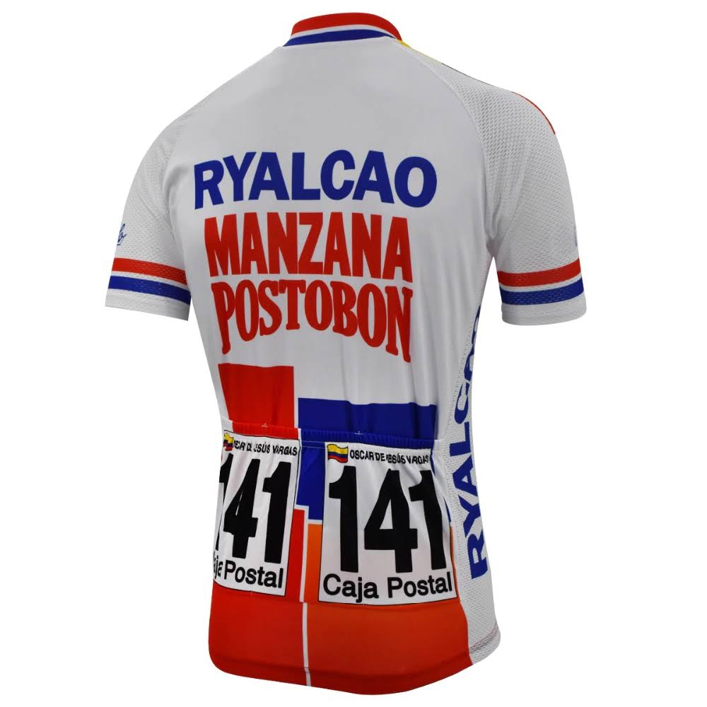 Ryalcao Manzana Postobon Retro Cycling Jersey Retro Cycling Jersey- Retro Peloton