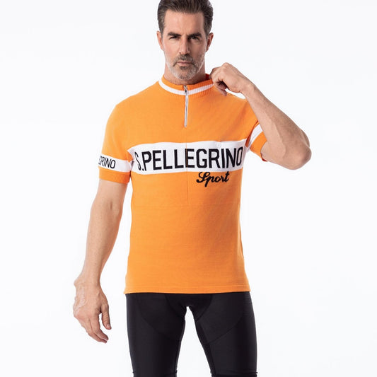 San Pellegrino Deluxe Merino Wool Retro Cycling Jersey Retro Wool Cycling Jersey- Retro Peloton