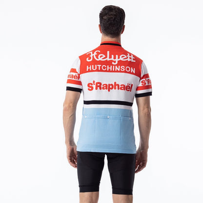 St Raphael Helyett Hutchinson Deluxe Merino Wool Retro Cycling Jersey Retro Wool Cycling Jersey- Retro Peloton
