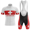 Swiss Small Flag Cycling Jersey Set Retro Cycling Set - Retro Peloton